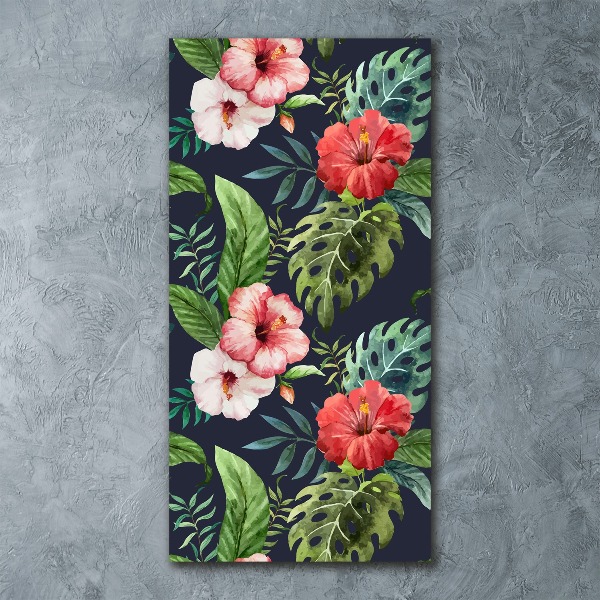 Quadro stampa su vetro acrilico verticale Modello hawaiano