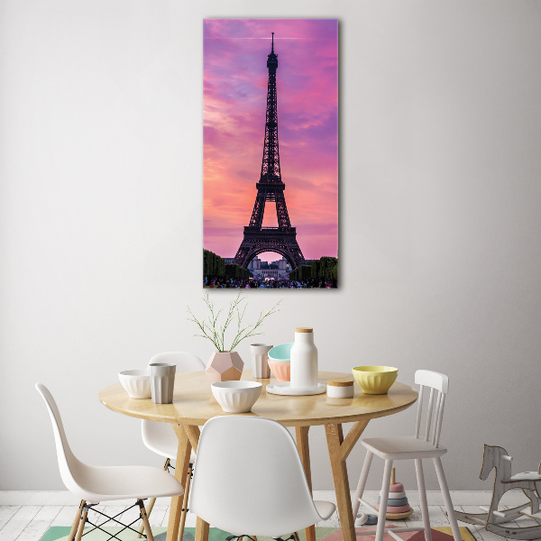Quadro acrilico verticale Torre Eiffel Parigi