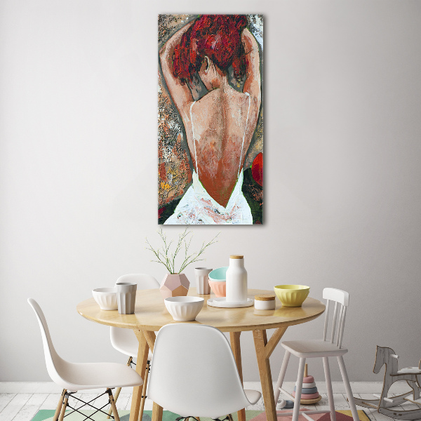 Quadro in vetro acrilico verticale Donna