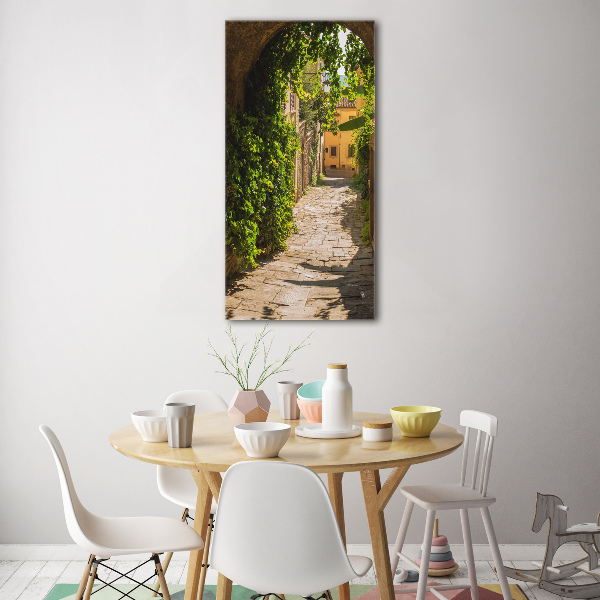 Quadro vetro acrilico verticale Strade italiane