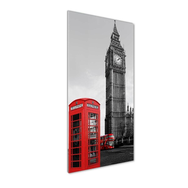 Quadro in vetro acrilico verticale Big Ben di Londra