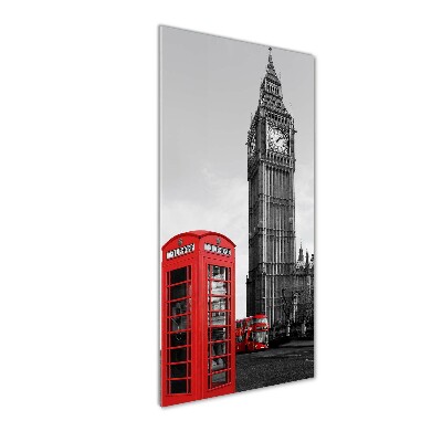 Quadro in vetro acrilico verticale Big Ben di Londra
