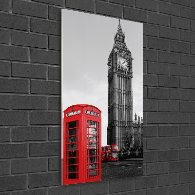 Quadro in vetro acrilico verticale Big Ben di Londra