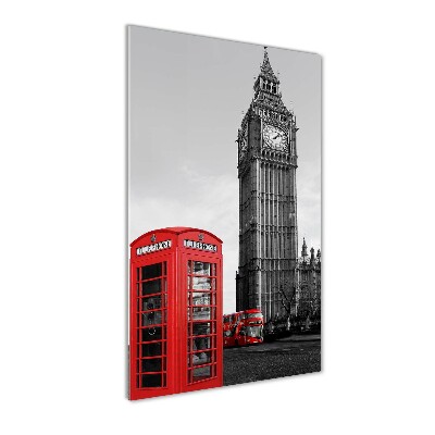 Quadro in vetro acrilico verticale Big Ben di Londra