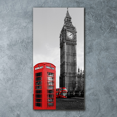 Quadro in vetro acrilico verticale Big Ben di Londra