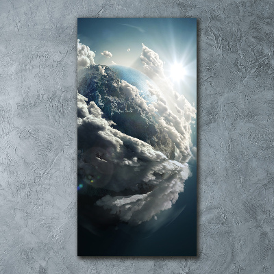 Quadro in vetro acrilico verticale Pianeta Terra