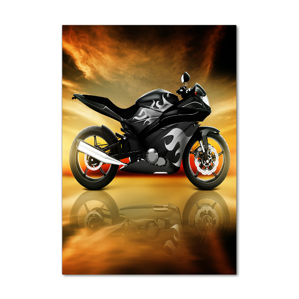 Quadro stampa su vetro acrilico verticale Motocicletta