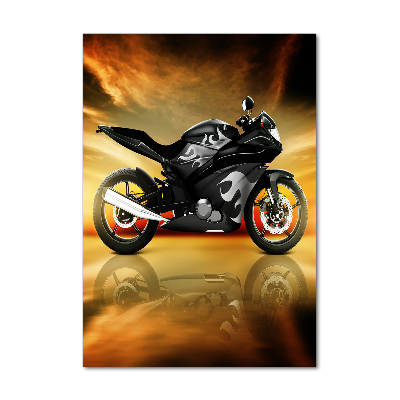 Quadro stampa su vetro acrilico verticale Motocicletta