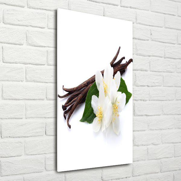 Quadro in vetro acrilico verticale Gelsomino e vaniglia