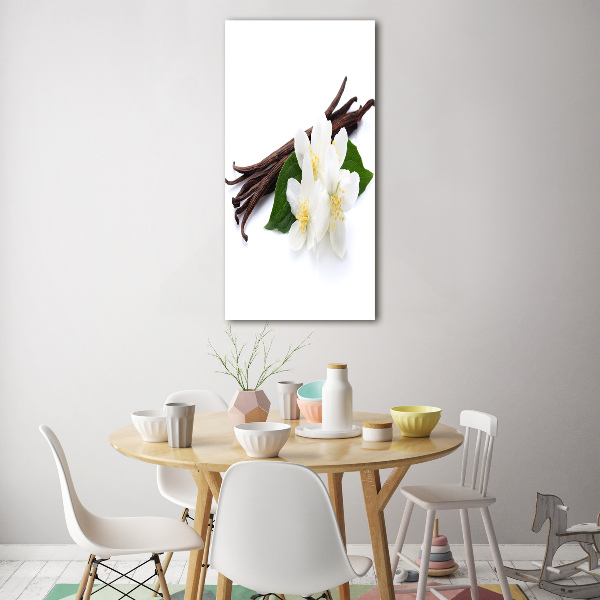 Quadro in vetro acrilico verticale Gelsomino e vaniglia