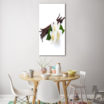 Quadro in vetro acrilico verticale Gelsomino e vaniglia