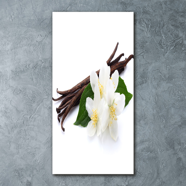 Quadro in vetro acrilico verticale Gelsomino e vaniglia
