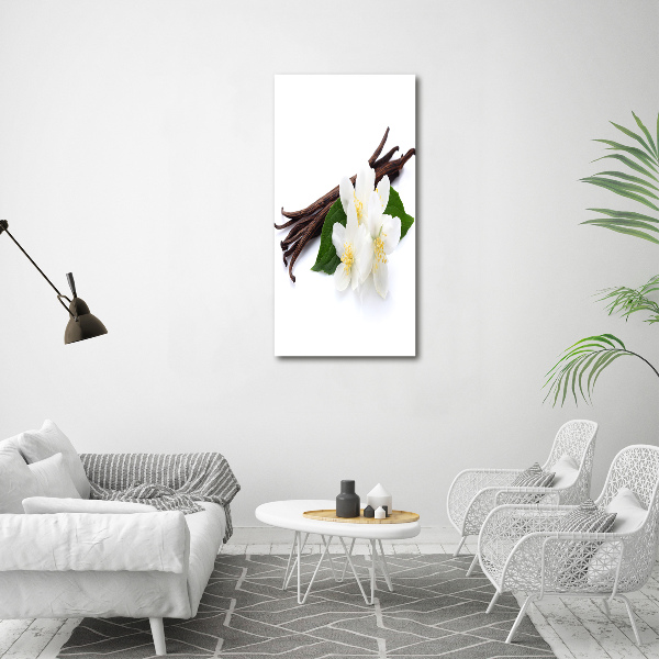 Quadro in vetro acrilico verticale Gelsomino e vaniglia