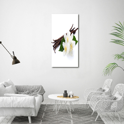 Quadro in vetro acrilico verticale Gelsomino e vaniglia