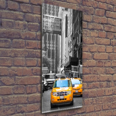 Quadro in vetro acrilico verticale Taxi di New York