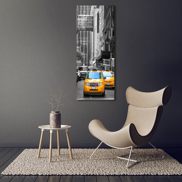 Quadro in vetro acrilico verticale Taxi di New York