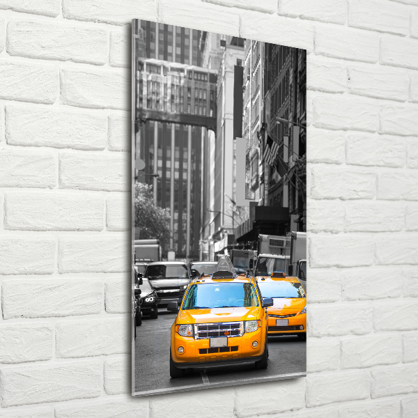 Quadro in vetro acrilico verticale Taxi di New York