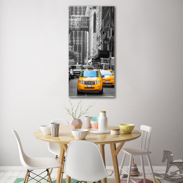 Quadro in vetro acrilico verticale Taxi di New York