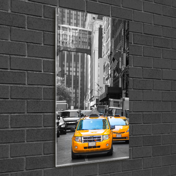Quadro in vetro acrilico verticale Taxi di New York