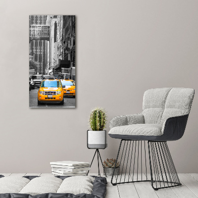 Quadro in vetro acrilico verticale Taxi di New York