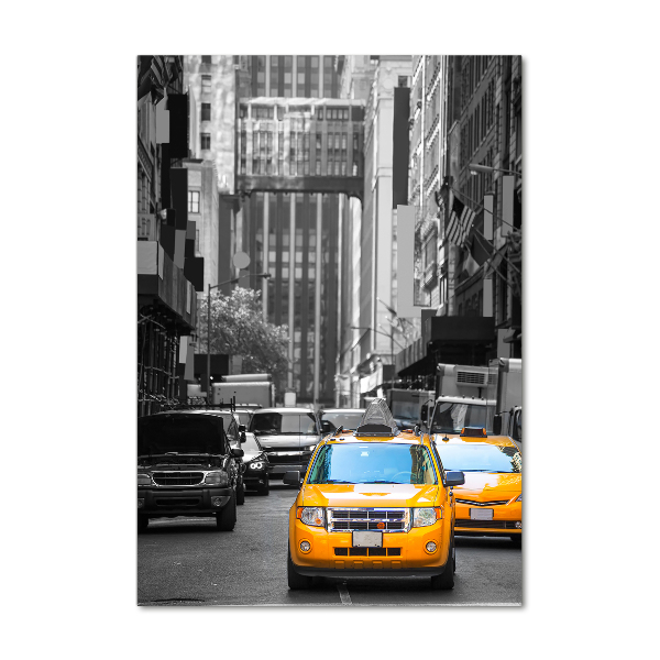 Quadro in vetro acrilico verticale Taxi di New York
