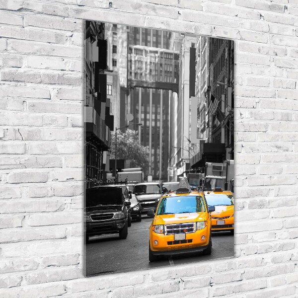 Quadro in vetro acrilico verticale Taxi di New York