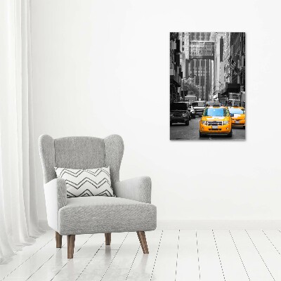Quadro in vetro acrilico verticale Taxi di New York