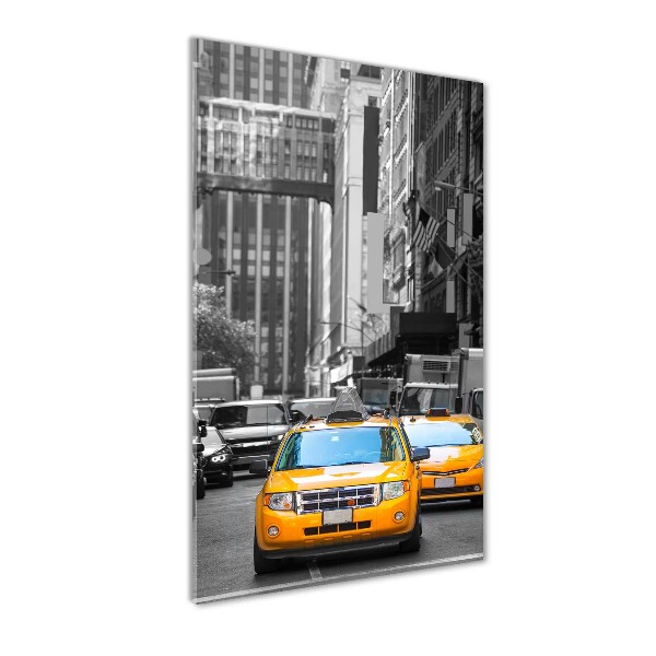 Quadro in vetro acrilico verticale Taxi di New York
