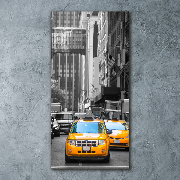 Quadro in vetro acrilico verticale Taxi di New York