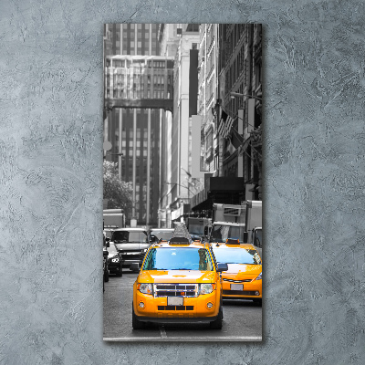 Quadro in vetro acrilico verticale Taxi di New York