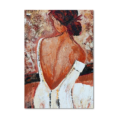 Quadro stampa su vetro acrilico verticale Donna