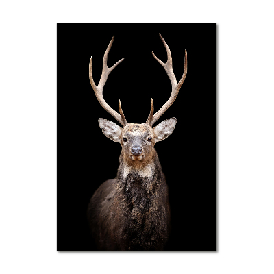 Quadro vetro acrilico verticale Cervo