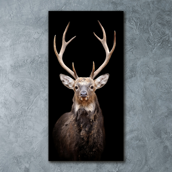 Quadro vetro acrilico verticale Cervo