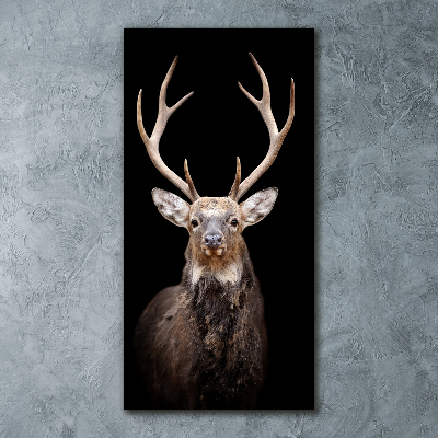 Quadro vetro acrilico verticale Cervo