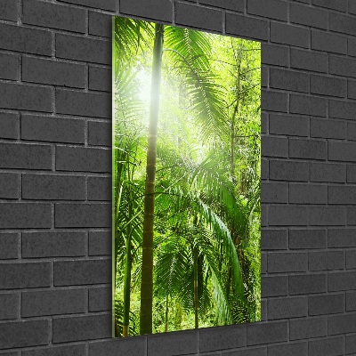 Quadro vetro acrilico verticale Foresta pluviale
