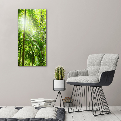 Quadro vetro acrilico verticale Foresta pluviale