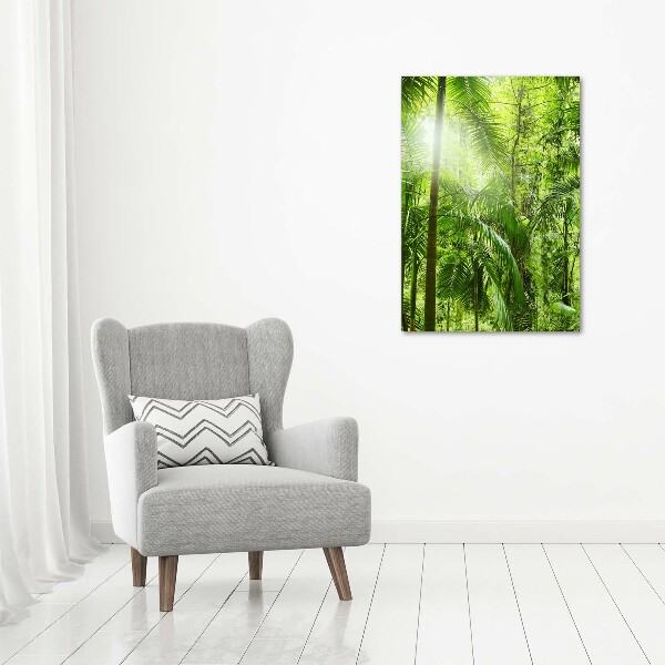Quadro vetro acrilico verticale Foresta pluviale