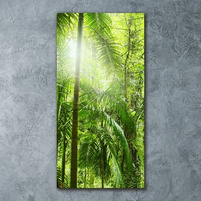 Quadro vetro acrilico verticale Foresta pluviale