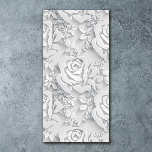 Quadro stampa su vetro acrilico verticale Rose