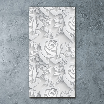 Quadro stampa su vetro acrilico verticale Rose