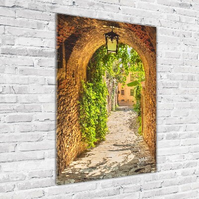 Quadro vetro acrilico verticale Strade italiane