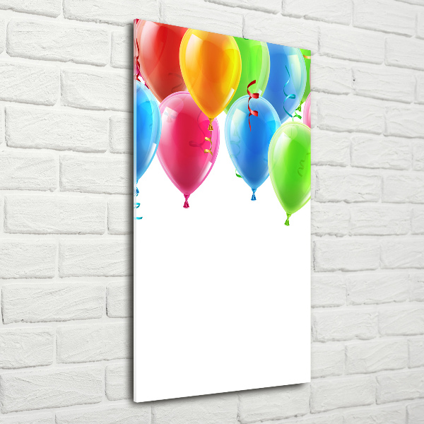 Quadro vetro acrilico verticale Palloncini colorati