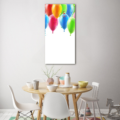 Quadro vetro acrilico verticale Palloncini colorati