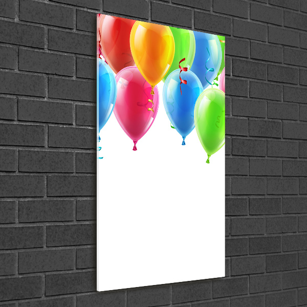 Quadro vetro acrilico verticale Palloncini colorati