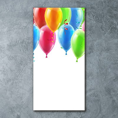 Quadro vetro acrilico verticale Palloncini colorati