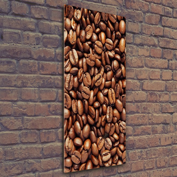 Quadro vetro acrilico verticale Chicchi di caffè