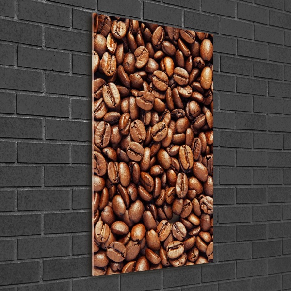 Quadro vetro acrilico verticale Chicchi di caffè