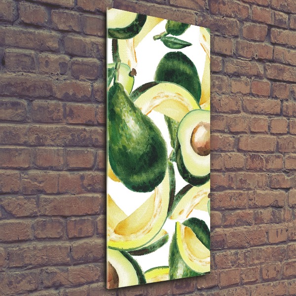 Quadro in vetro acrilico verticale Avocado