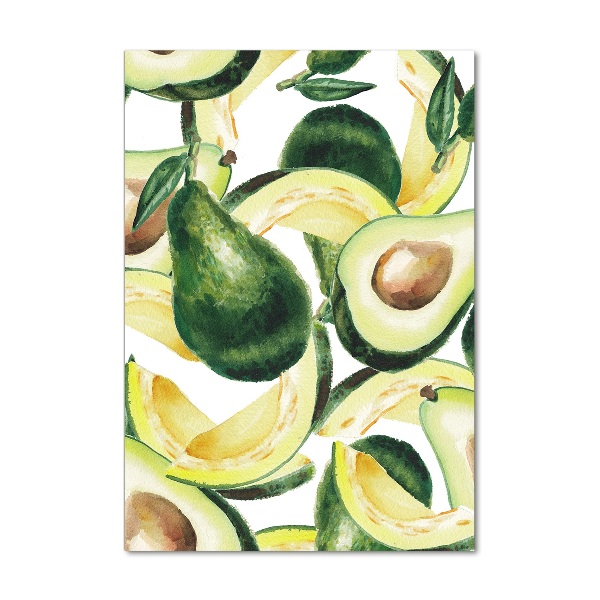 Quadro in vetro acrilico verticale Avocado