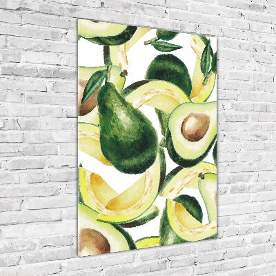 Quadro in vetro acrilico verticale Avocado